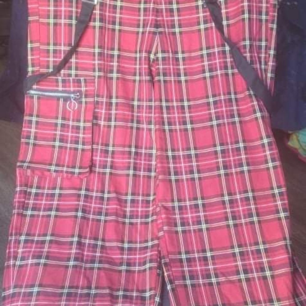 Hot Topic Red Plaid Trousers